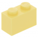 LEGO kocka 1x2, világossárga (3004)